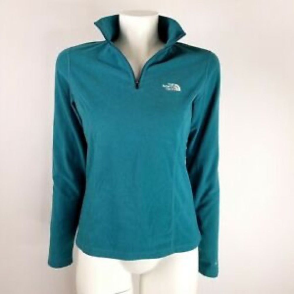 Teal North Face Quarter Zip Fleece